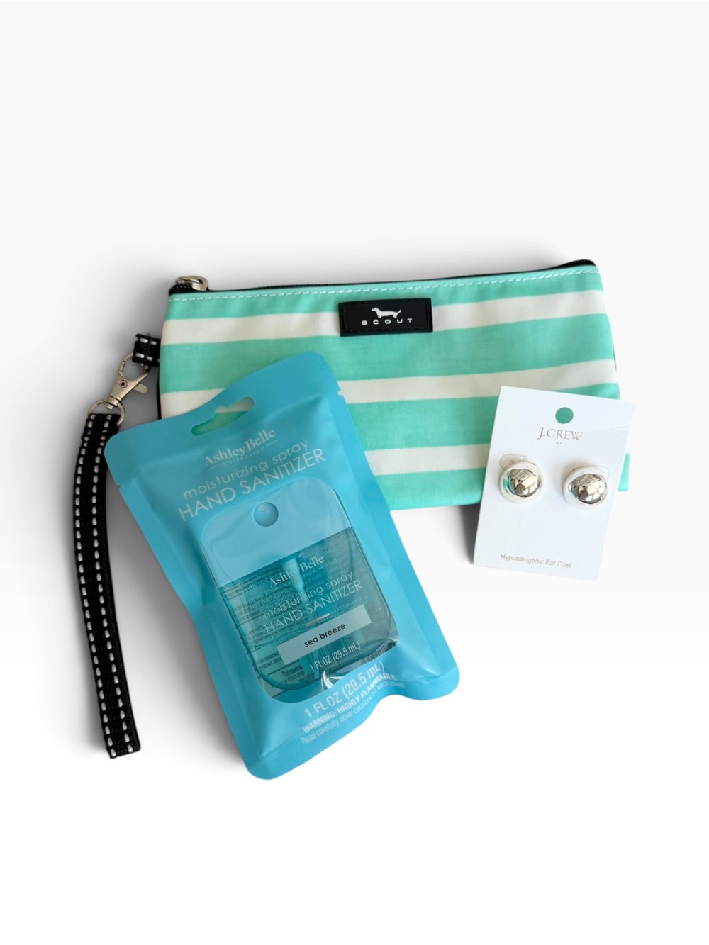 SCOUT Wristlet + J.Crew Earrings & Hand Sanitizer Gift Bundle NWT/NWOT